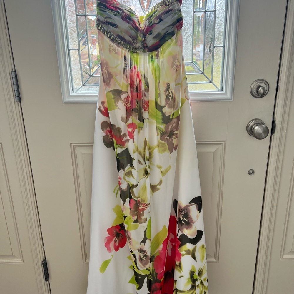 Floral Strapless Dress